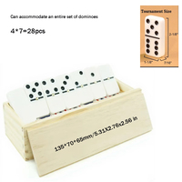 Jeu de dominos double six personnalisé en usine, Boîte en bois de dominos populaire Republican Dominoina, Jeu de table professionnel