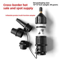 Adaptateur de valve d'air DC-49SUP pour bateau gonflable et lit gonflable, pour paddleboard et kayak, en plastique et cuivre, avec tête de raccordement de 10 pieds