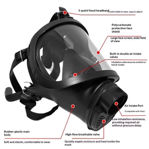<span class=keywords><strong>Masque</strong></span> à gaz industriel MF14 de haute qualité, respirateur facial complet réutilisable avec protection anti-chimique et anti-buée pour la peinture et la sécurité minière - Product Image 3