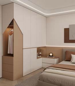 Table de chevet suspendue de haute qualité, table de chevet intégrée et armoire, ensemble de meubles de chambre à coucher tendance - Product Image 4