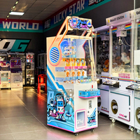 Machine à prix à gagner à rotation directe d'usine, en verre trempé et acier inoxydable, à monnayeur, jeu de récompense pour enfants