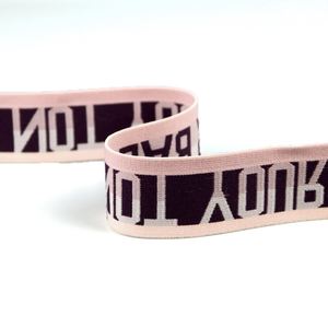 1.5 Inch Nylon Webbing Customized Logo Jacquard <b>Elastic</b> for Garment Accessories Waist Band - Product Image 2