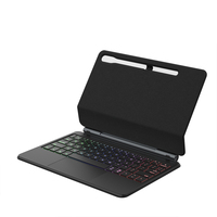 Casing pelindung magnetik, cocok untuk Samsung Tab S7 Plus / S8 Plus / S7 FE / S9 Plus mengambang sentuh dengan keyboard Bluetooth backlit