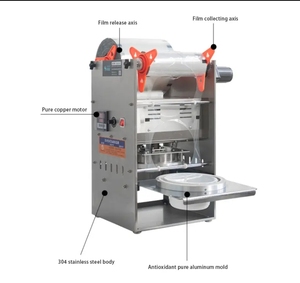 Máquina Selladora <span class=keywords><strong>de</strong></span> Té Eléctrica Semiautomática con Sellado por Calor para Láminas <span class=keywords><strong>de</strong></span> Aluminio, Botellas, Latas, Cintas y Cartones <span class=keywords><strong>de</strong></span> Almacenamiento - Product Image 6