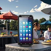 PDA Android 12 64GB 6 inci, kelas industri kasar jaringan penuh 4G RFID frekuensi tinggi NFC 2D persediaan genggam