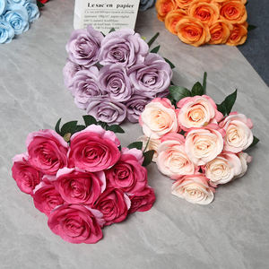 Material para Arranjo Floral DIY Monet Garden com 9 Cabeças de Rosa, Flor de Simulação Artística com Textura Estereoscópica Muito Realista - Product Image 5