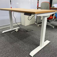 Bureau électrique ergonomique à double moteur, réglable en hauteur, moderne, avec structure en fer, pour usage domestique