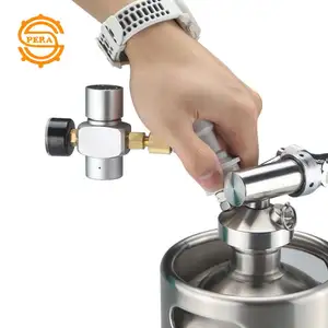 New design cheap mini beer keg dispenser growler gas pressure CO2 tank charger reg ator valve reducer
