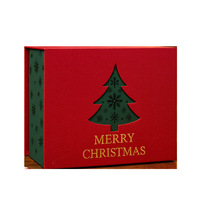 Nouvelle boîte cadeau de Noël à couvercle rabattable en papier bronzé pour écharpe, tasse isotherme, chaussettes, emballage de fruits, en stock pour la vente en gros