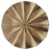 Assiette de Présentation Dorée de Haute Qualité 13 Pouces en Plastique PP – Luxe, Réutilisable, Durable pour Mariages, Anniversaires, Dîners et Événements Domestiques