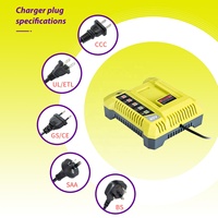 Chargeur de batterie OP401 compatible avec les batteries Ryobi 40V OP4040 OP4050 OP4026 OP4060 Chargeur de batterie Li-ion 40V