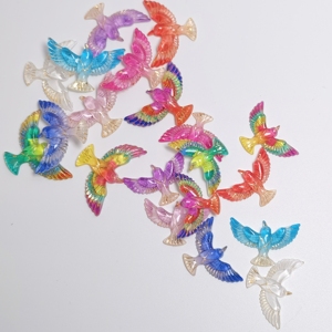 100 pièces/lot de figurines d'<span class=keywords><strong>oiseaux</strong></span> miniatures colorées assorties, petits <span class=keywords><strong>oiseaux</strong></span> en résine, animaux artisanaux pour la décoration de maison de poupée, paysage de jardin féerique - Product Image 3