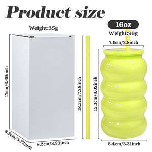 Chúng tôi RTS 12 cái/CTN nhựa 16OZ tường đơn đầy màu sắc thạch du lịch cốc cốc nhựa nắp xe Tumbler với nắp đậy và rơm - Product Image 4