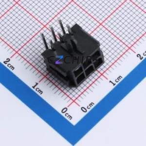W300220KC-6PB2123 Wire-to-Board Pin Header Bent Lead Through Hole,P=3mm Connector 2x3P 3mm Right Angle Insert Micro-Fit (MX 3.0) - Product Image 1