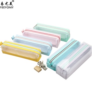 مخصص مقلمة شفافة النايلون شبكة القرطاسية الحقيبة أكسفورد النسيج مرئية القلم حقيبة حقيبة مستحضرات تجميل - Product Image 2