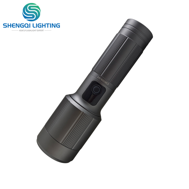 Wholesale IP65 Waterproof Camping 418m Long Beam LED Flashlight Smart OLED Digital Display 8000K USB Rechargeable Bulk Supply