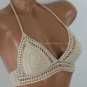 Top de bikini de ganchillo calado hecho a mano, personalizado, superventas, para playa, traje de baño de tiras para mujer - Product Image 3