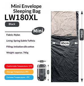 Saco de Dormir Ultraligero Tipo Sobre para Adultos, de Nailon, Resistente a la Suciedad, para Verano, Viajes, Campamento, Hecho de Algodón, Lavable a Máquina - Product Image 3