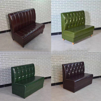 Banquette de restaurant au design industriel, banquette rembourrée en cuir pour café, bar, restauration rapide, salle à manger commerciale, canapé de restaurant