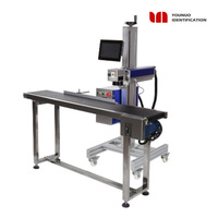 Nouvelle machine de marquage au laser à fibre volante à refroidissement par air pour les pièces métalliques, utilisation domestique