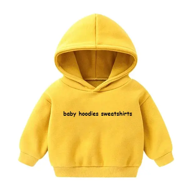 Custom logo blank 100% cotton Kids toddler fleece Hoodies Pullover baby hoodies sweatshirts