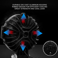Projecteur LED 69W 7 pouces avec DRL, faisceau spot 30 degrés, 6000K, IP67, en aluminium moulé sous pression avec lentille PMMA pour camion, SUV, pick-up