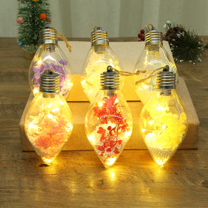 Boules de Noël LED transparentes en <span class=keywords><strong>plastique</strong></span> 8 cm pour intérieur, décorations de fête DIY, ornements d'arbre - Lumières LED pour une ambiance joyeuse - Product Image 1