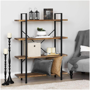 Librería moderna de metal y madera para niños <span class=keywords><strong>Escalera</strong></span> de acero y estantería acrílica para niños para uso en la biblioteca del hogar para la sala de estar - Product Image 4