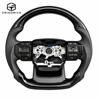 Accessoires de mise à niveau en stock LC250 : Volant personnalisé en fibre de carbone, cuir et bois, forme D et ronde, pour Land Cruiser