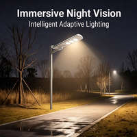 Lámpara Solar LED para Alumbrado Público Cishine, Diseño Innovador, Todo en Uno, con Sensor de Movimiento Inteligente y Limpieza Automática