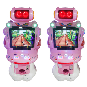 Machine d'arcade de parkour pour enfants, jeu à monnayeur avec <span class=keywords><strong>robot</strong></span> rose Pat Pat Fun et éclairage LED pour FEC ou supermarché - Product Image 1