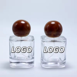 Wholesale 50ml 100ml Brand square High-grade Glass Perfume <b>Empty</b> Bottle with Customized Lid <b>Box</b> - Product Image 1