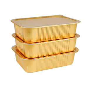 Nuevos Recipientes de Papel de Aluminio Serie Oro de 50ml-5000ml, Tazón para Pastel, Plato, Molde para Hornear, Vajilla Desechable para Picnic al Aire Libre - Product Image 5