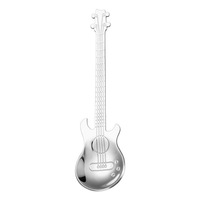 Cuillère à café en acier inoxydable 304, cuillère créative en forme de guitare, cuillère à mélanger pour tasses domestiques, pour bar et desserts