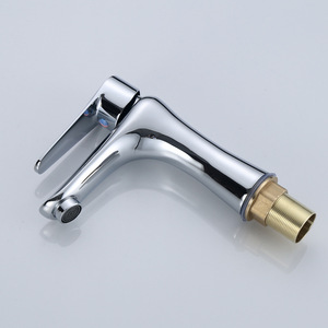 Robinet de lavabo moderne en cuivre, à poignée unique, à trou unique, à poser sur le comptoir, pour lavabos sous plan en salle de bain - Product Image 1