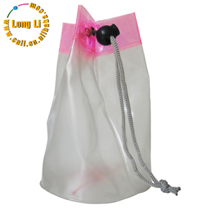 Bolsa con cordón de PVC transparente personalizada de grado alimenticio de fondo redondo para embalaje de cosméticos - Product Image 4