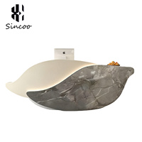 Comptoir de réception/caisse moderne en fibre de verre, design personnalisé, luxe, hauteur réglable, pour salon de manucure, spa, salle de sport, hôpital, supermarché