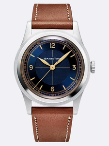 Reloj de Cuarzo Unisex SPARTINE, Caja de Acero Inoxidable, Correa de Cuero Marrón de 20 mm, Cristal de Zafiro, Esfera Analógica con Indicador de Fecha, 41 mm - Product Image 5
