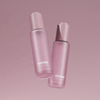 Botol Kosmetik Custom 15ml 20ml 25ml 30ml 50ml Botol Kaca Mewah dengan Pipet dan Cetak UV untuk Minyak Pembersih Makeup OEM