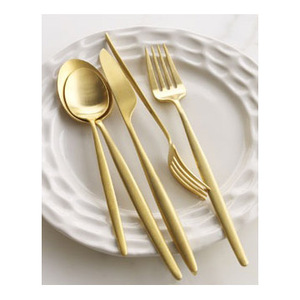 Juego de Cubiertos de Acero Inoxidable con Diseño Elegante, Cuchara, Cuchillo y Tenedor con Mango Largo y Grueso - Product Image 1