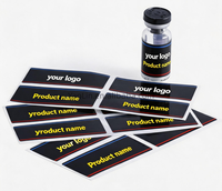 Étiquette autocollante en vinyle imperméable personnalisée pour flacon cosmétique en verre de 3 ml, 5 ml, 10 ml