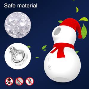 Vibrador de Succión con Forma de Muñeco de Nieve de 10 Frecuencias, Recargable por USB, de Silicona con Sensación Real al Tacto, Estimulador de Clítoris para Mujeres - Product Image 4