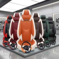 Fundas de Asiento de Coche de Cuero de Diseño Universal, Decoración Interior de Coche de Lujo, Estilo Ejecutivo, Juego Completo para Todas las Estaciones