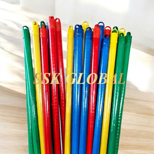 Manche de balai en bois enduit de PVC ASIAWOOD avec tête en plastique à poils festonnés, pelle multifonctionnelle pour le nettoyage des toilettes et des sols - Product Image 2