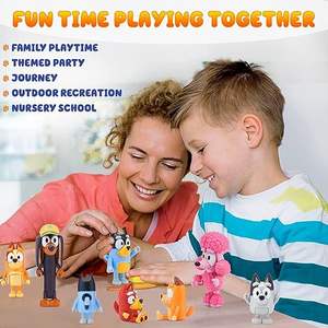 12 STUKS Wolvenfiguren Speelgoed Speelset Wolven Actiefiguren Familie en Vrienden Set - Taarttoppers 2,5-3 Inch - Product Image 4