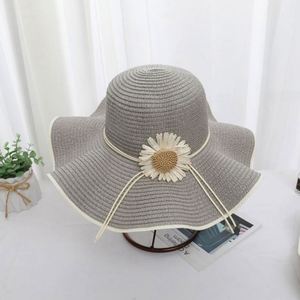 Sombrero de Paja para Mujer, Protección Solar, Verano, Playa, Diseño de Girasol, Gorra de Viaje para Niñas - Product Image 3