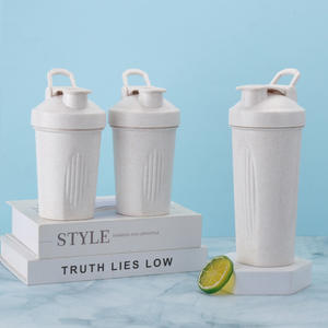 उच्च गुणवत्ता वाले थोक गेहूं के पुआल पानी की बोतल स्पोर्ट्स शेकर जिम प्रोटीन शेकर बोतल मुद्रित लोगो को स्वीकार करते हैं - Product Image 4