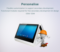 Terminal de paiement tactile à double écran 15,6 pouces, borne de service libre, tablette PC avec écran LCD