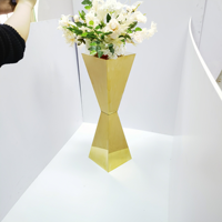Support de vase à fleurs en or, argent, acier inoxydable, miroir, métal, décoration de fête, mariage, centre de table, socles, piédestal