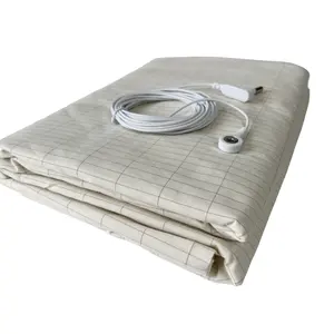 Customized big size EMF Earthing fitted Sheet with Grounding Connection Cord Conductive Grounding Mat for Sleep